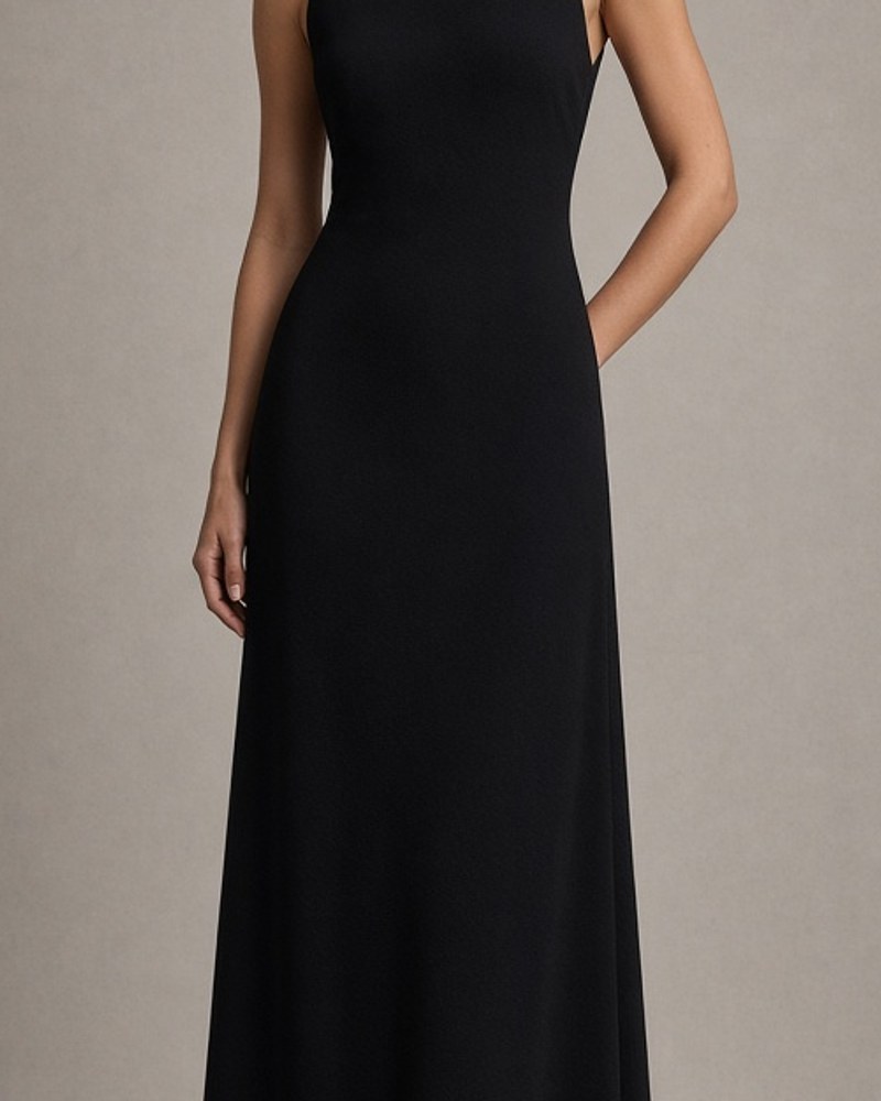 Calista Ink Column Gown by Calista Noir Column gown in Ink, available to rent