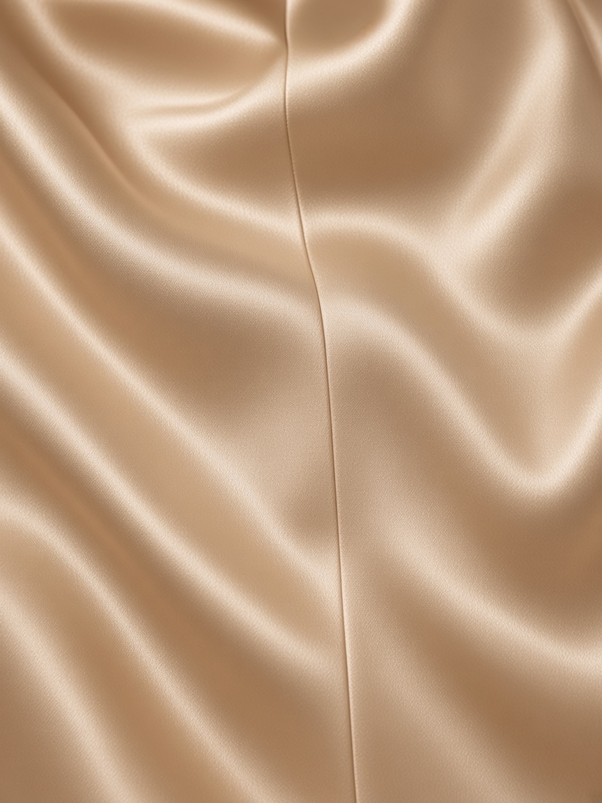 Celeste Satin Gown by Maison Aurelia Column gown in Champagne, available to rent