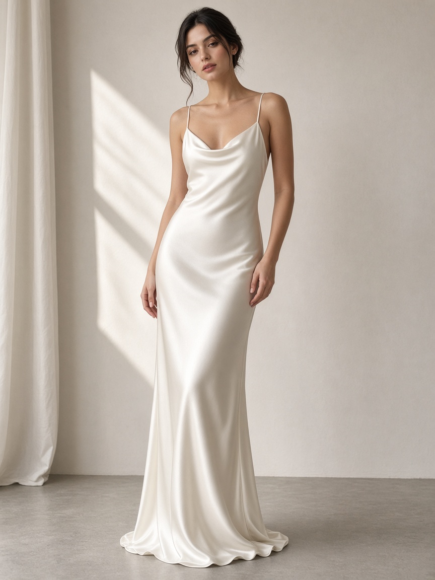 Celine Ivory Satin Slip by Celine Rowe Satin slip in Ivory, available to rent