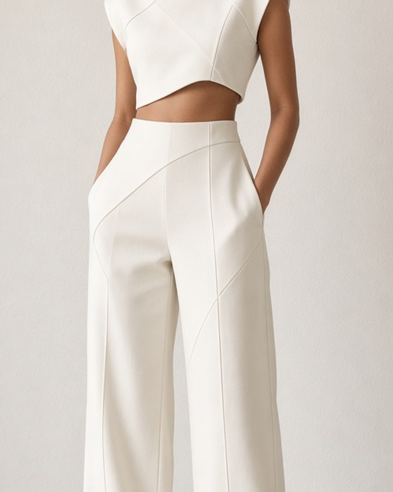 Indra Sculptural Co-ord by Indra Cape Studio Statement co-ord in Ivory, available to rent