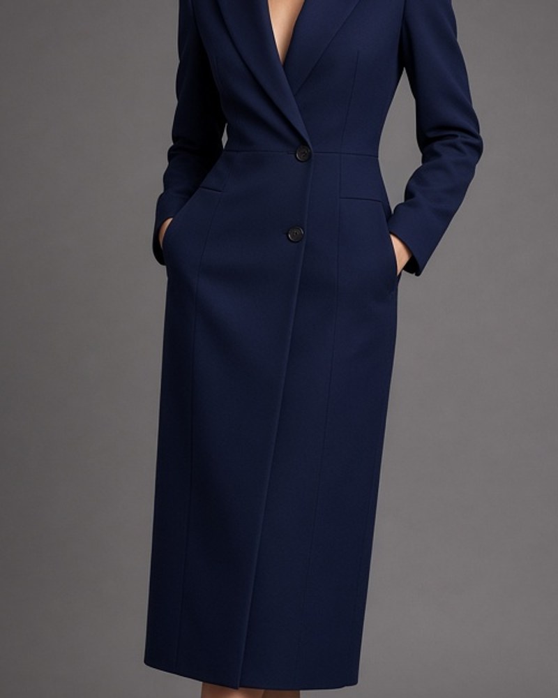 Marlowe Navy Blazer Dress by Atelier Marlowe Blazer dress in Navy, available to rent