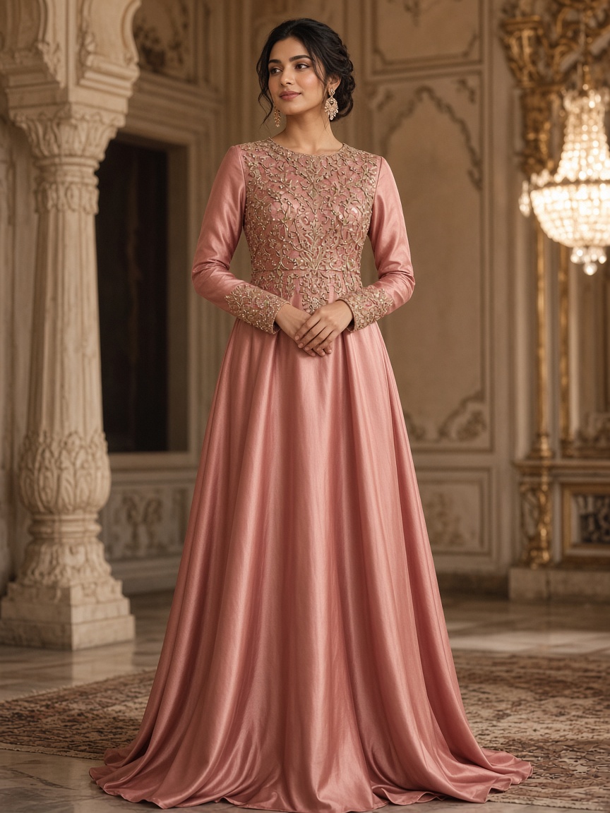 Meher Rose Engagement Gown by Atelier Meher Engagement gown in Rose Gold, available to rent