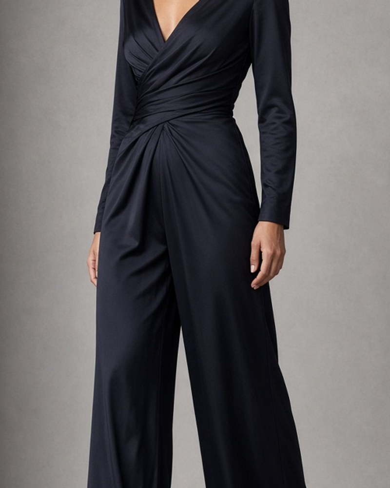 Meridian Ink Jumpsuit by Meridian Cloth Wide-leg jumpsuit in Ink, available to rent