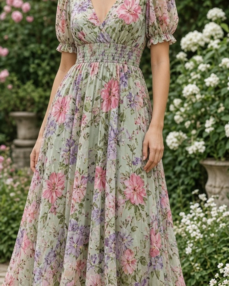 Mira Garden Floral Midi by Mira & Co. Floral midi in Garden Floral, available to rent