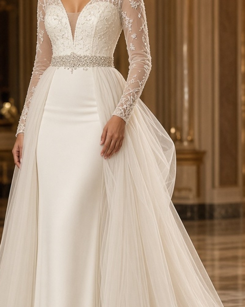 Noor Ivory Reception Gown by Noor by Isha Reception gown in Ivory, available to rent