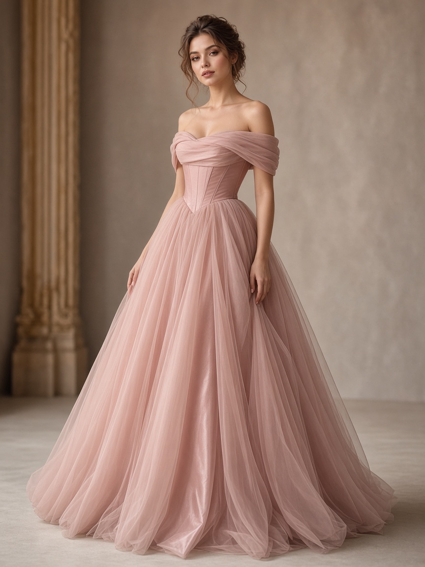 Ophelia Blush Ball Gown by Ophelia Lane Ball gown in Blush, available to rent
