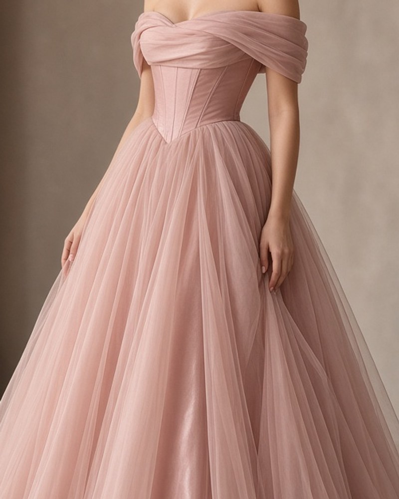 Ophelia Blush Ball Gown by Ophelia Lane Ball gown in Blush, available to rent