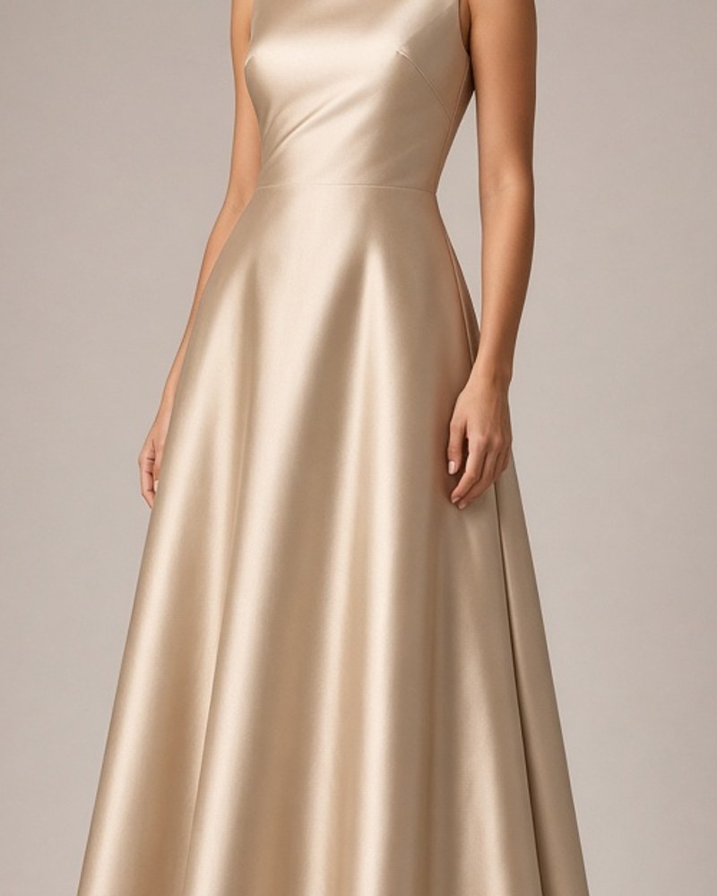 Ophelia Champagne A-Line by Ophelia Lane A-line in Champagne, available to rent