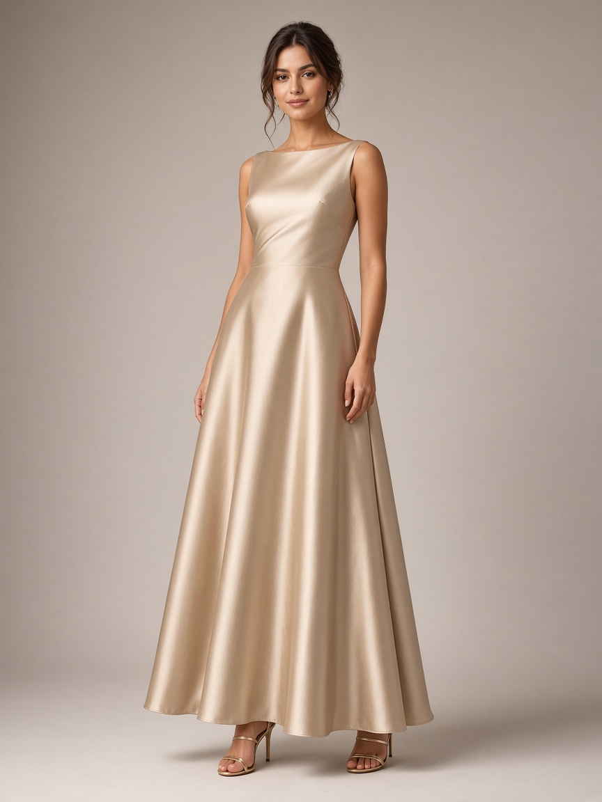 Ophelia Champagne A-Line by Ophelia Lane A-line in Champagne, available to rent