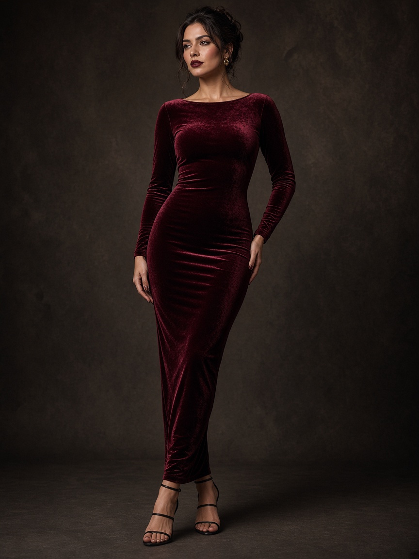 Sable Wine Bodycon by Sable Studio Bodycon in Wine, available to rent