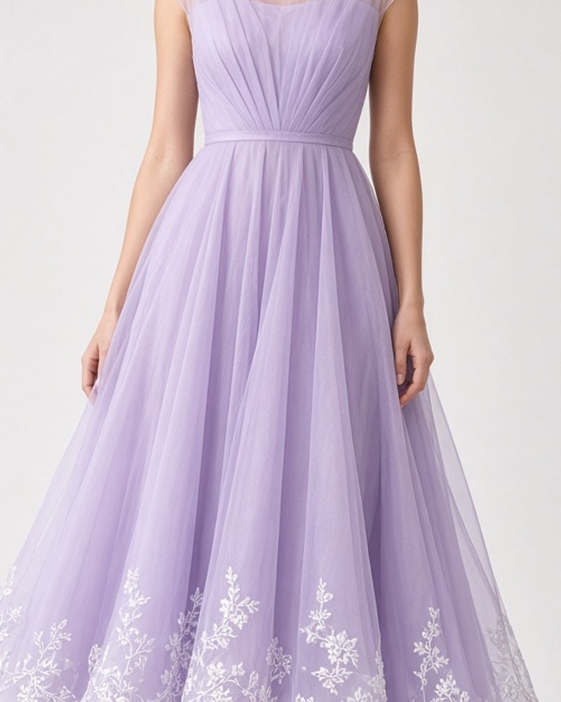 Solenne Lilac A-Line by Solenne A-line in Lilac, available to rent